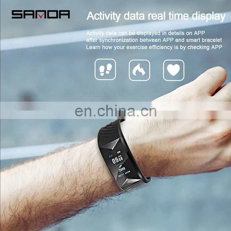 SANDA S5 Men Smart Sports Watches Heart Rate Monitor Fitness Call Reminder GPS IOS Wrist Watch