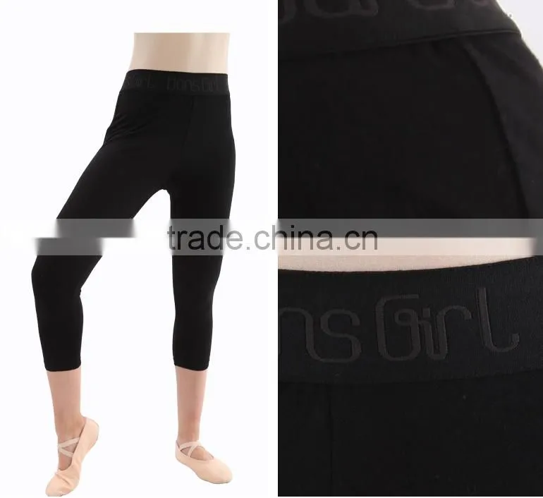 Women Cotton Leggings Tight, Yoga Leggings, Black Capri Leggings (WE02050)