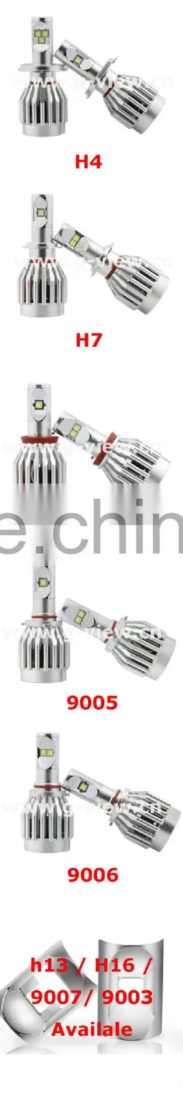 2015 superbright h7 led headlight,Creechip T6 4000lm auto led headlight kit