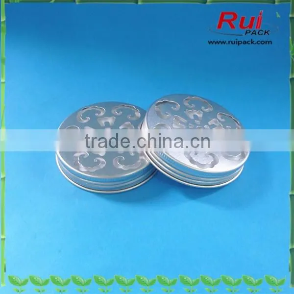 Silver spice aluminum lid with hole,natural silver aluminum air freshener cap,beautiful aluminum lid