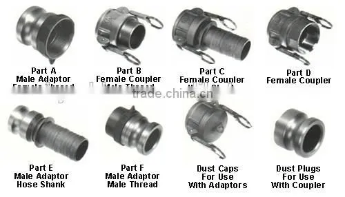 Aluminium camlock quick coupling stainless steel camlock coupling
