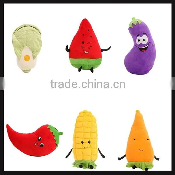 customized promotional stuffed soft toy plush vegetables and fruits shape toys