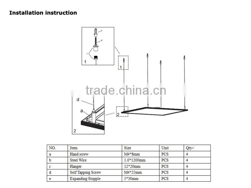 Big 36w 60x60 LED Panel Skylight 80x80 100x100 Light