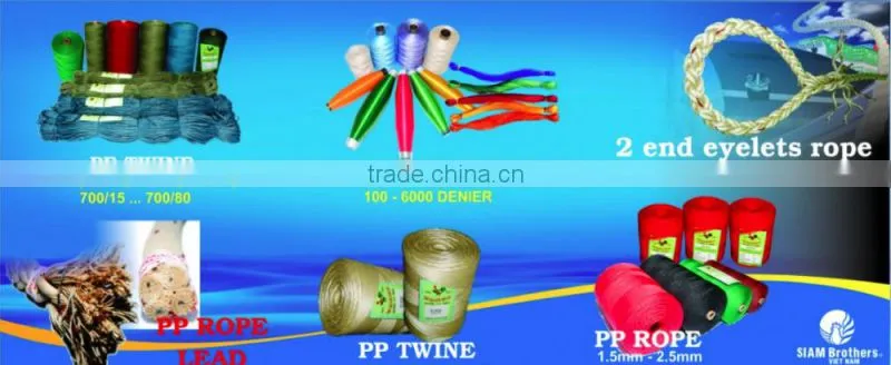 Professionally produce 3 strands pp / polypropylene braided rope diameter 3.0MM - 60.0MM