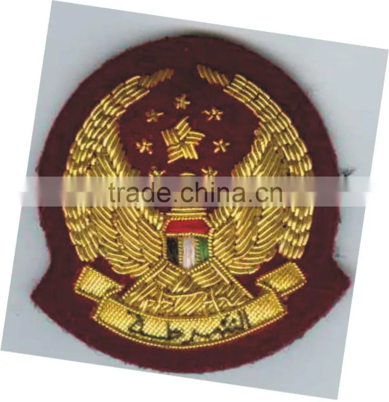 Embroidery Hand Made Machine Bullion Badges Passementerie Cap Cord Aigullettes Ecussons Patches Rank Shoulder Mark