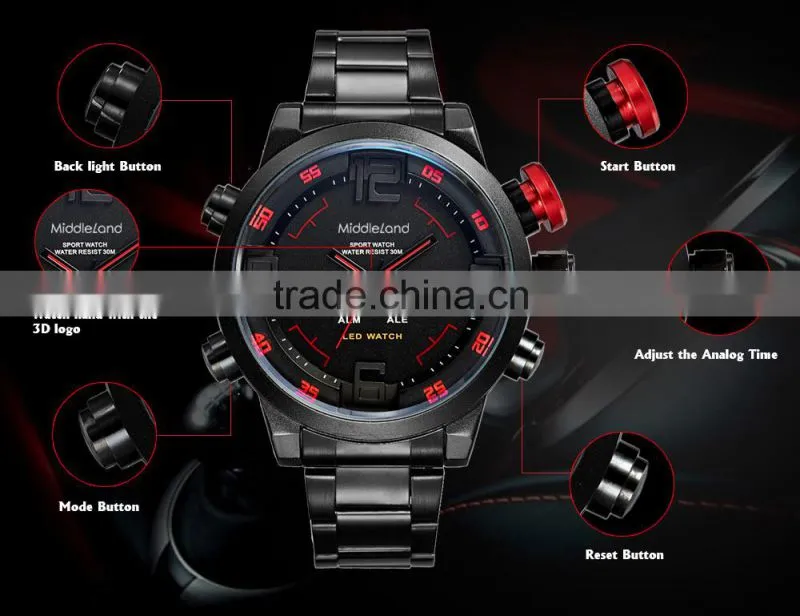 2015 Touch Screen Fashion Digital Male Watches Men Luxury Brand Men's Sports Clock Electronic Wrist Watch Wristwatches