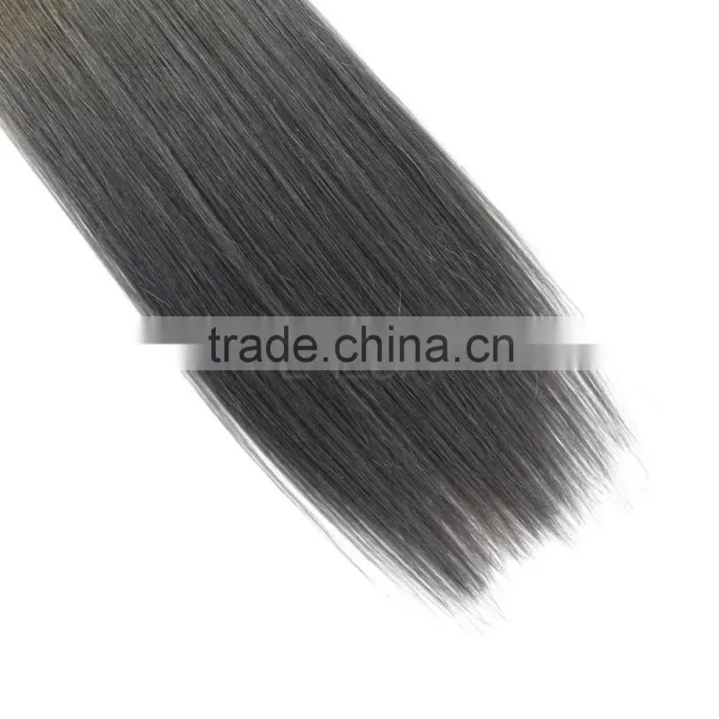 High quality two tone ombre hair silk straight clip in remy human hair 14" 16" 18" 20" 22" 26" 28""
