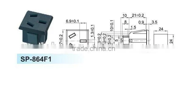 Male color electrical sockets and switches CE approved