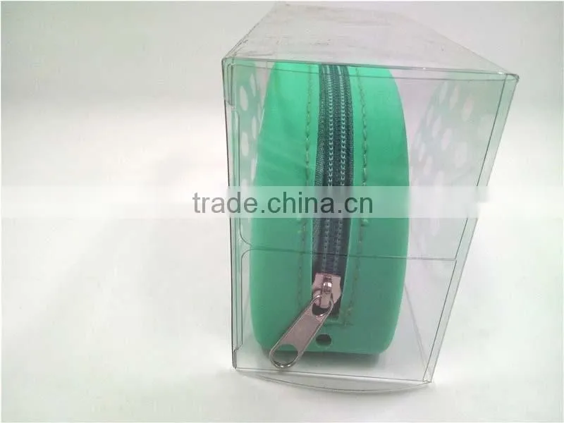Top Quality Unique Zipper Design Wallet Plastic Coin Pocket Soft Rubber Coin Purse