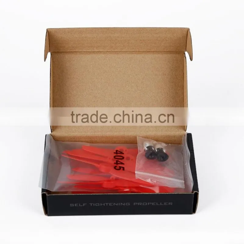 10 pairs 4045 Red Plastic Propellers with Self-locking Head