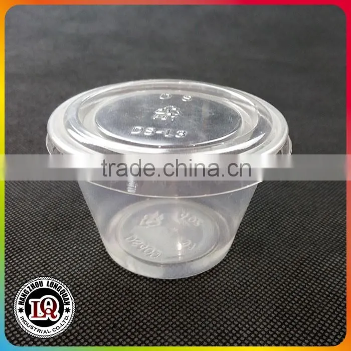 Clear And Black Plastic PP Portion Cup Jelly Cup