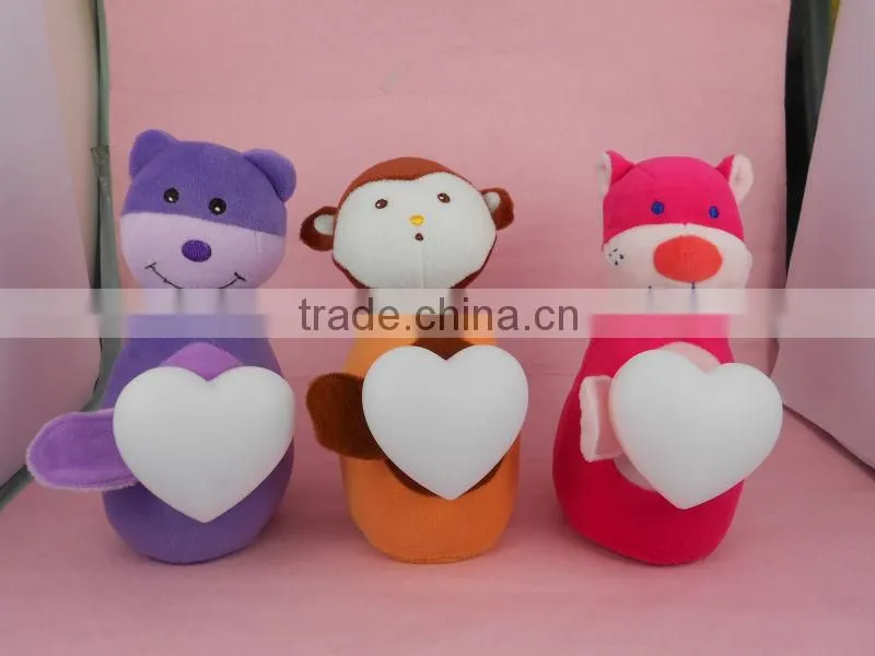 2014 Years Hot Sale Plush toy with micro USB night light