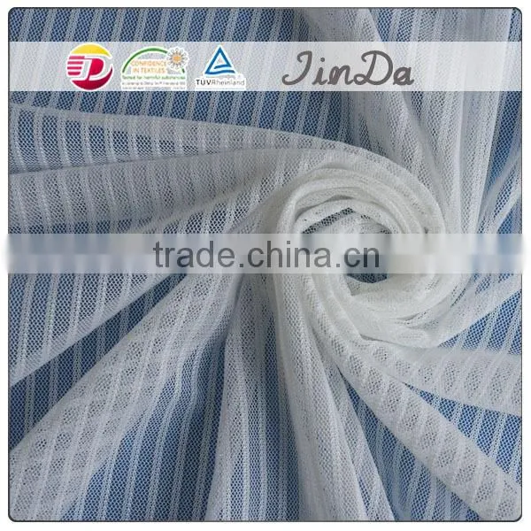 New style plain dyed polyester stripe lace for women dress
