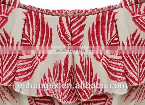 Ladies fashion off shoulder linen dress