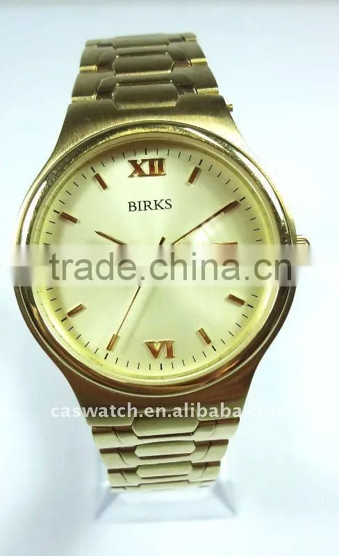 2012 new style IPG / IPS Electroplated Wrist Watch for man with date,CE,ROHS approval