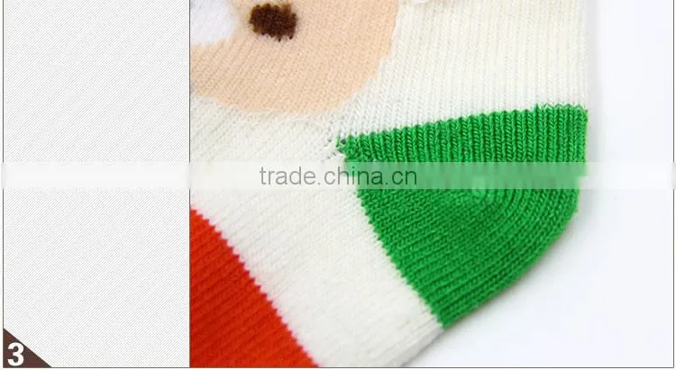 Newest baby socks with stripe and cartoon pattern printed