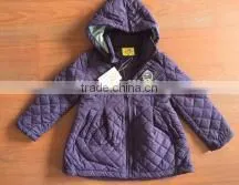 2015 fashion girl's jacket with hood colorful jacket for kids