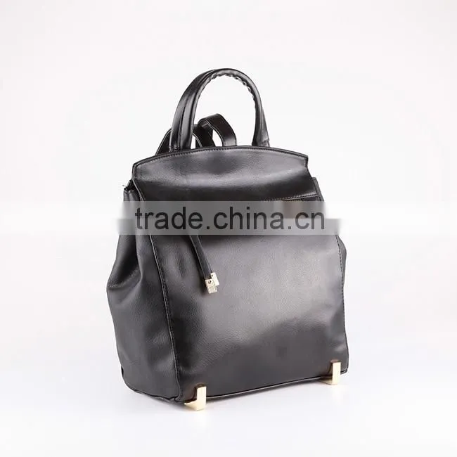 4804 Classic Style Fashion Custom Daily Backpack High PU Leather Laptop Bag Backpack 2016