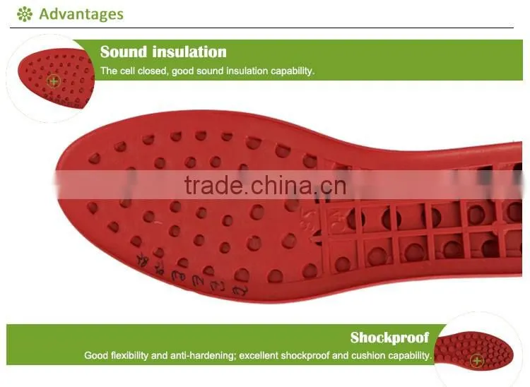 soft and flexable red color rubber outsoles