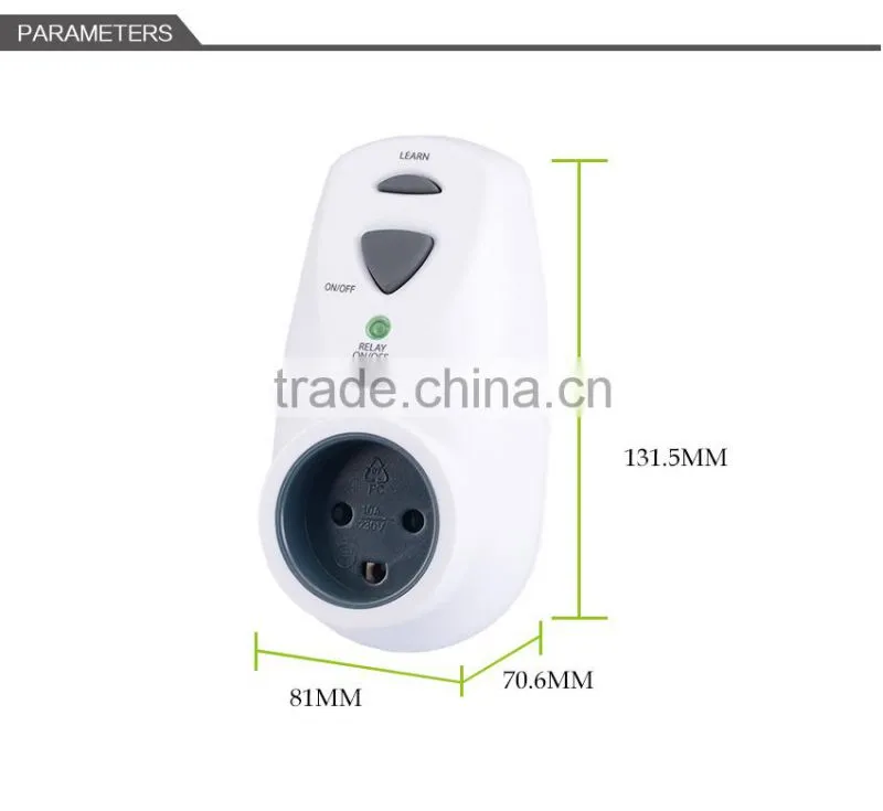 press button power switch wireless remote control switch outlet