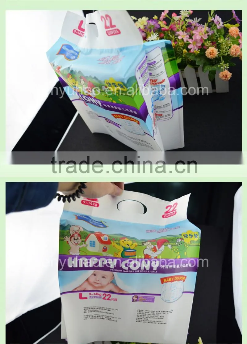 portable plastic adult baby diaper plastic bags / disposable wet nappy packing