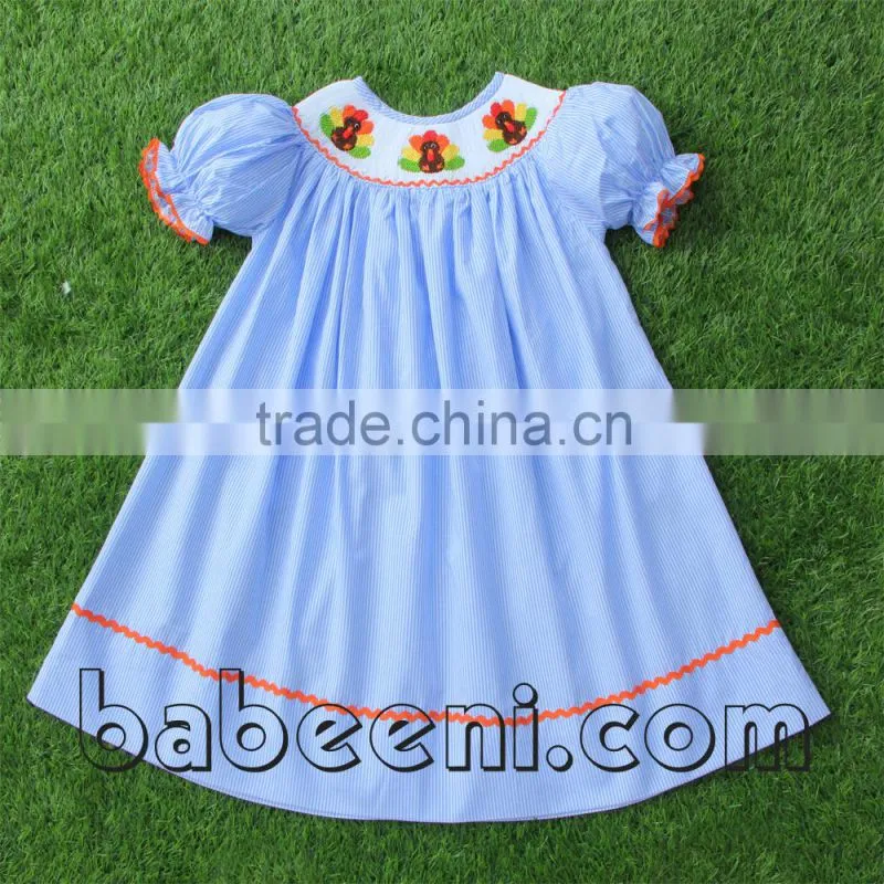 Pumpkin hand smocked boy longall