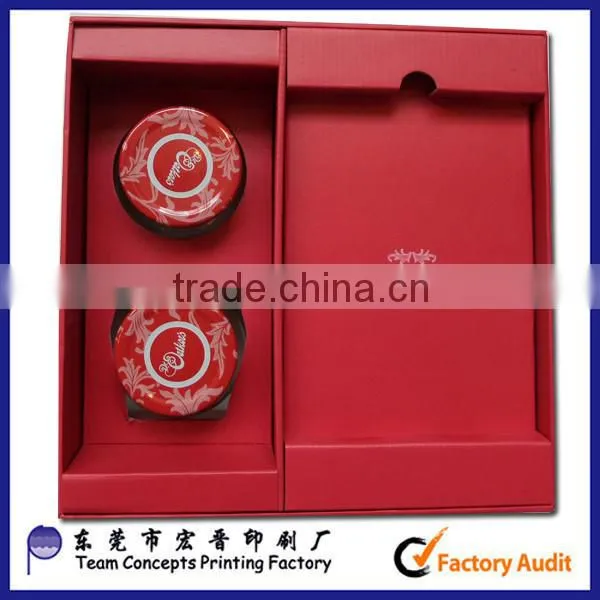 spice red display box with PVC window