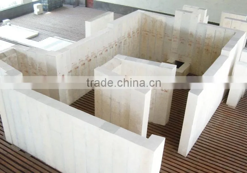 used in glass smelting furnace types of refractory bricks fused cast azs block