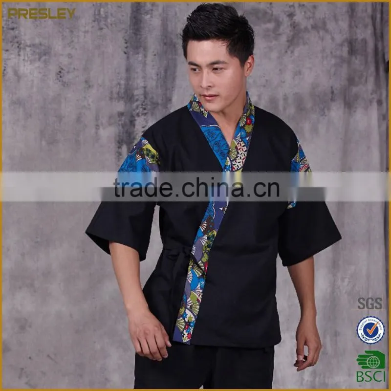Japan style restaurant hotel waitress bar staff black uniform japanese sushi uniform