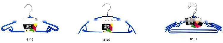 non slip plastic pvc coated clothes hanger