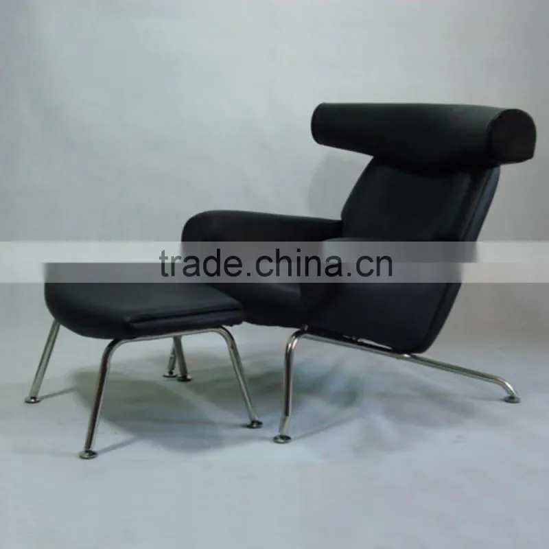 Hans J. Wegner famous design ox chair with ottoman