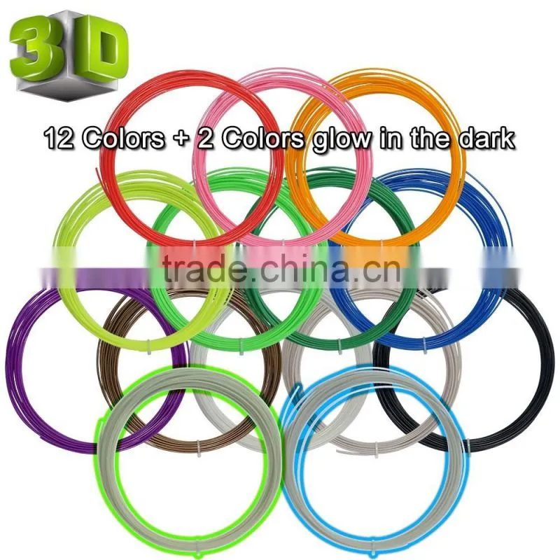 ABS Filament 1.75mm multi Colors Sample for 3D Printer & 3D Printing Pen MakerBot/RepRap/UP/Mendel