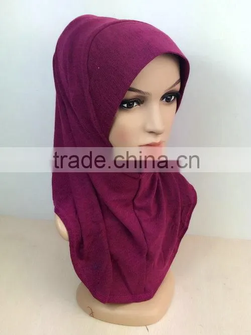 H255 plain one piece pashmina hijab