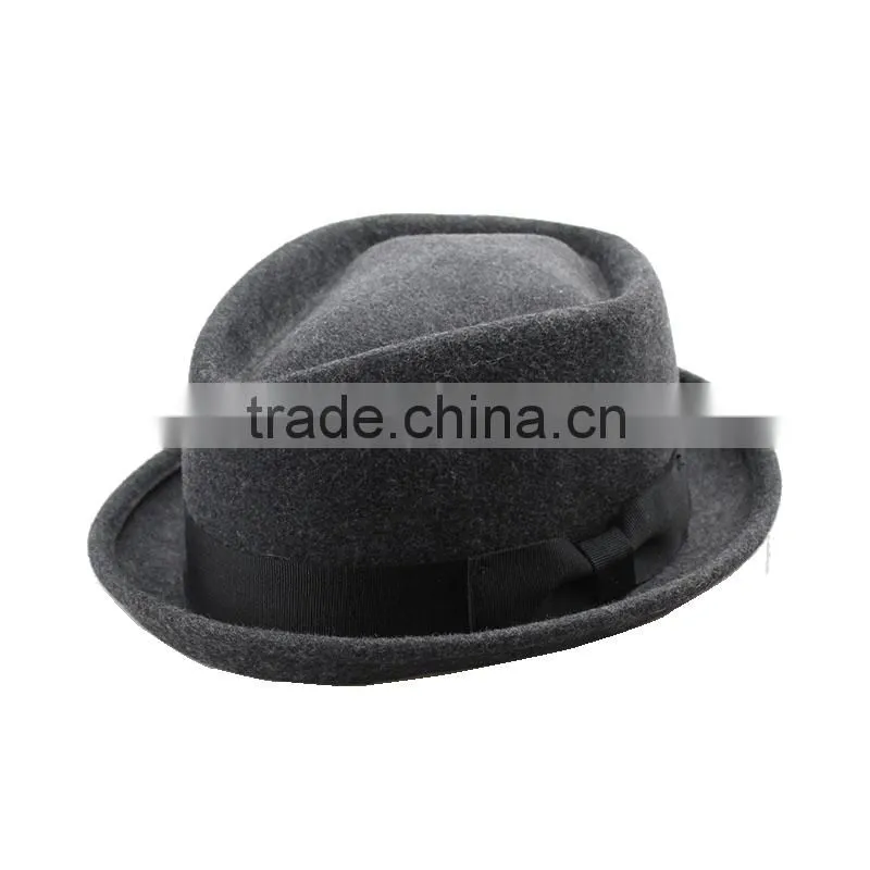 Classical Wool Felt Little Fedora Hat for Fall and Winter