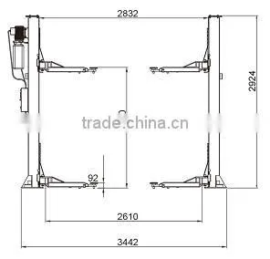 .eleactrical strong base plate electrical car lift