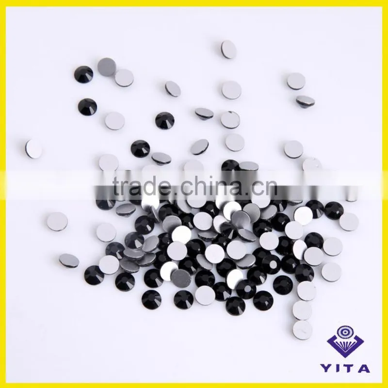 Hot sale SS6 SS8 SS10 SS12 SS16 lt sapphire clear glass stones for T shirt
