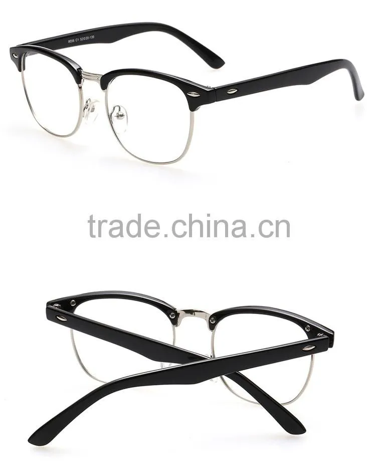 Plastic half frame glasses optical reading glasses