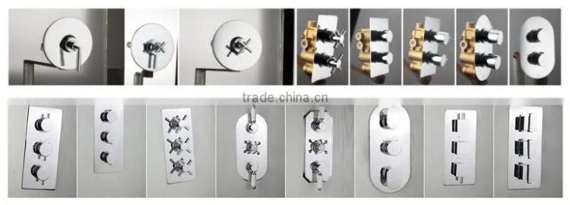 Concealed traditional shower mixer two handle