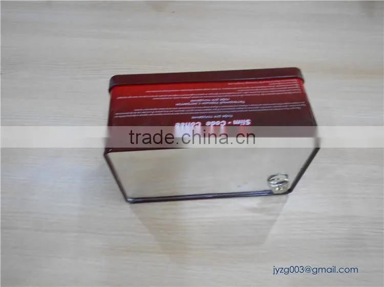 Factory directly and custom rectangular slimming coffee tin box