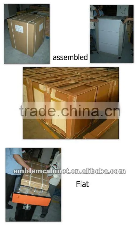 high gloss wood grain kitchen cabinet
