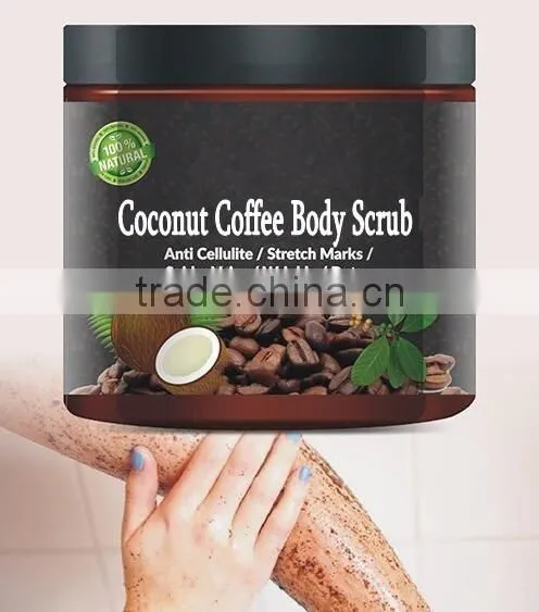 Private label natural organic coconut coffee body scrub OEM