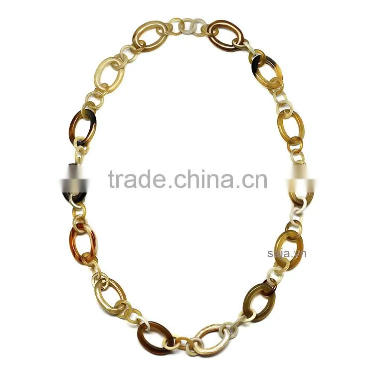 Buffalo horn white, buffalo horn jewelry, buffalo horn necklace SHN-306