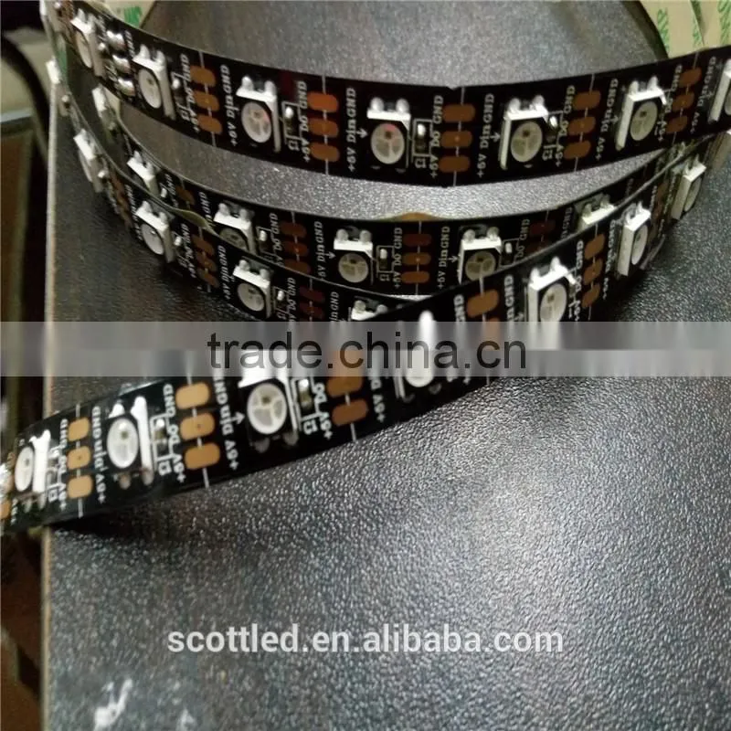 addressable SK6812 LED strip white PCB white led and black PCB black LED SK6812 pixel tape