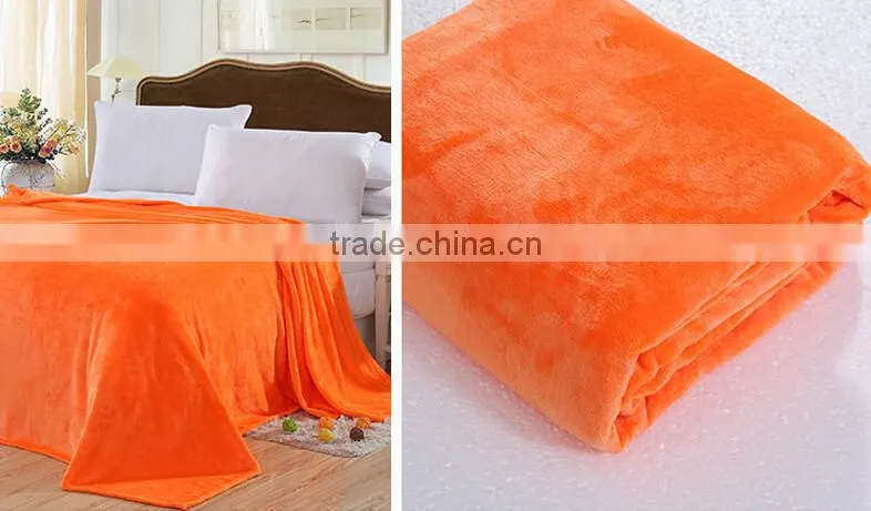 Solid color flannel blanket