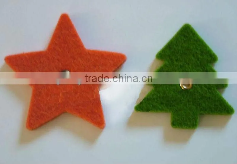 fabric felt red and white christmas socks ornament
