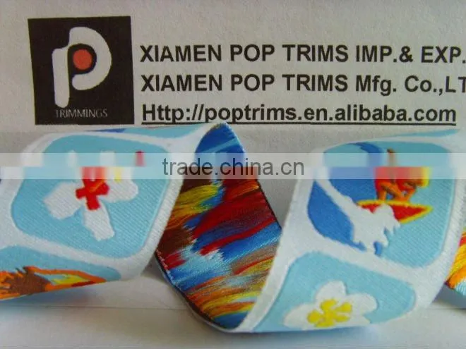 Factory direct sale ribbon/wholesale jacquard ribbon/ jacquard fabric ribbon