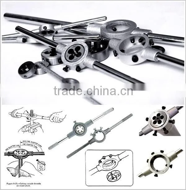 Customized cheap BSP tap and die set with drill bit set 34pc in iron box