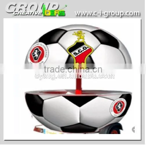 2015 factory direct outdoor stands for Kiosk of soccer shape/food selling kiosk/information kiosk