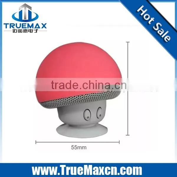 2016 Top Selling Fashion Gift Mini Portable Mushrooms Sucker Speakers Waterproof Wireless Bluetooth Speaker For Cellphone