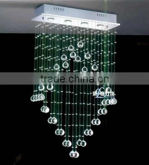 Crystal chrome indoor stair lighting